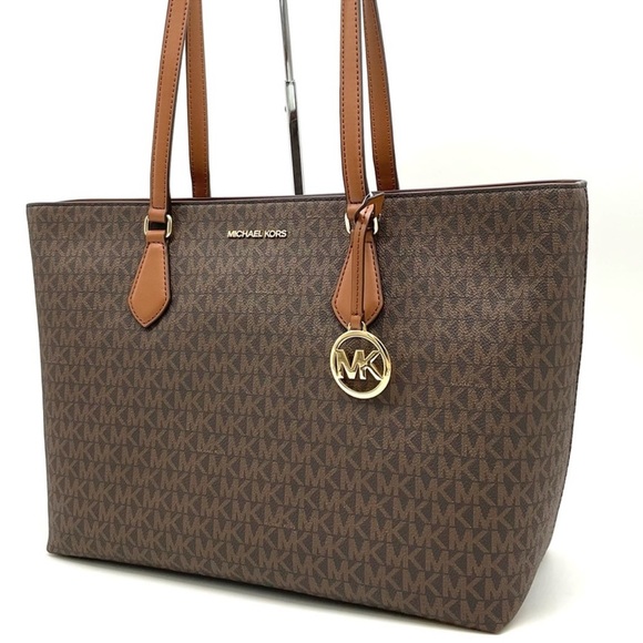 Michael Kors Bag Large Sheila Mf Tote Bag Brown/Gold - Picture 3 of 11